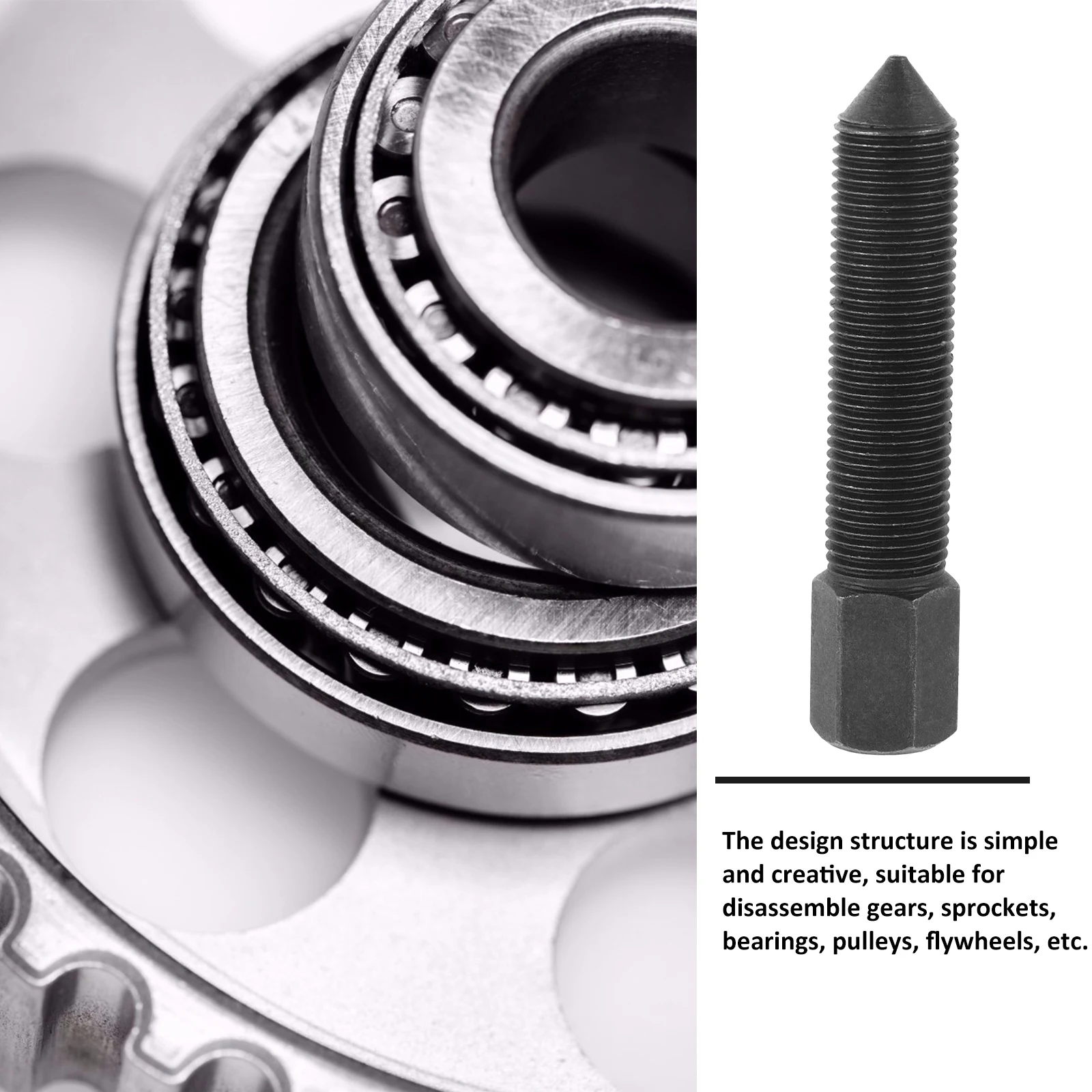 

16MM x 1.5 Right Hand Thread Flywheel Puller for Motorcycle Scooter ATV Black Steel Crank Arm Extractor Repair Tools Precise