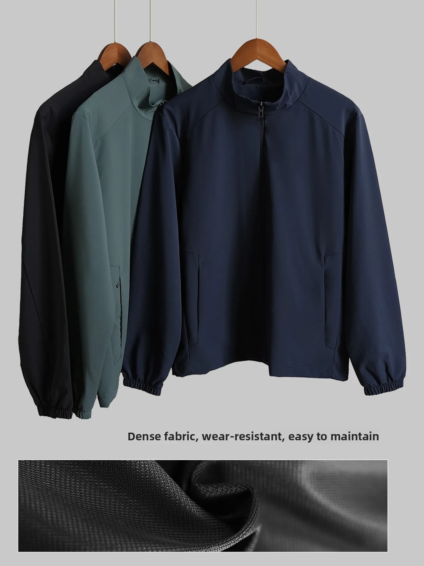 

Мужская ветрозащитная эластичная куртка с воротником-стойкой, повседневная спортивная цветная верхняя одежда с внутренней подкладкой, осенняя модель