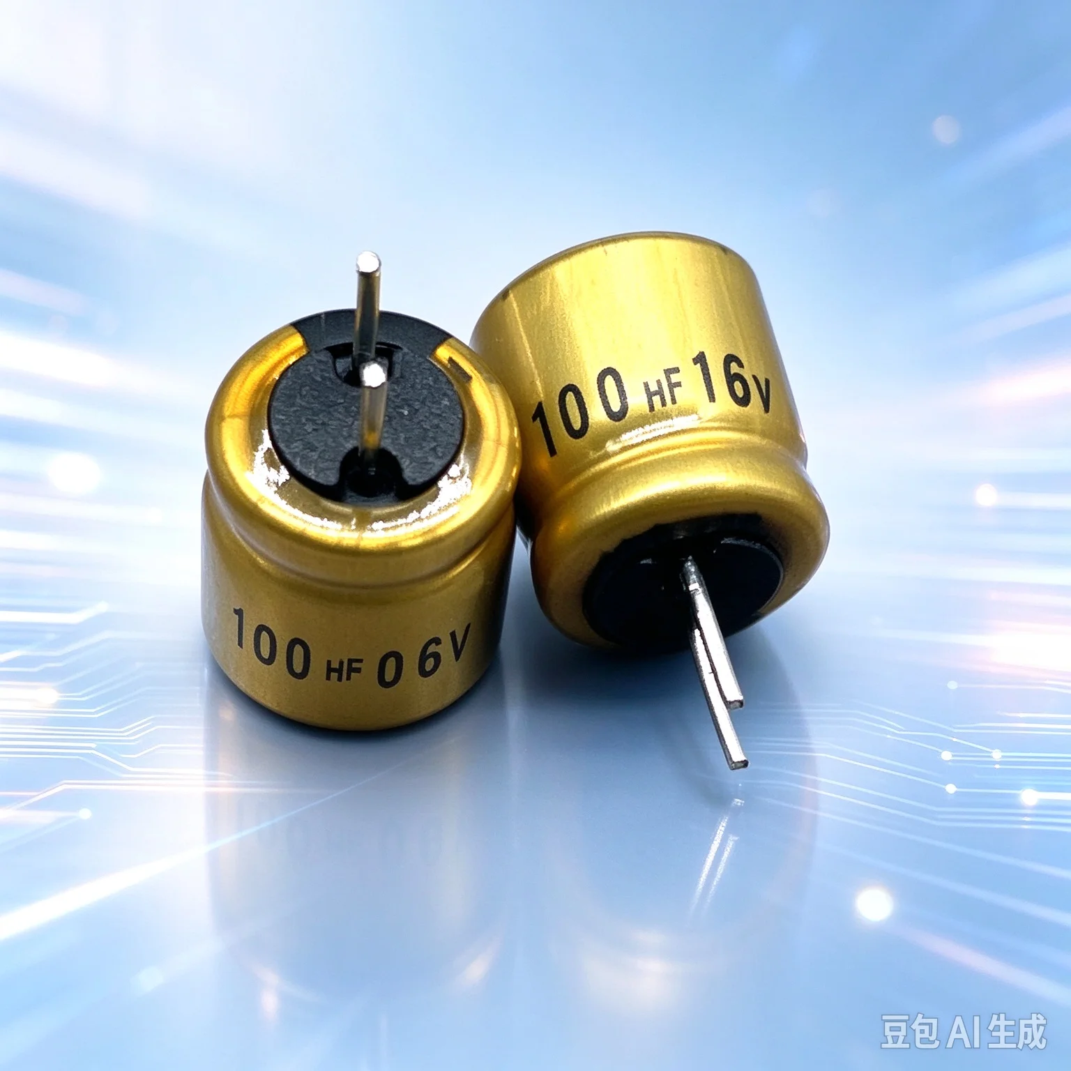 For Nichicon FG Gold Shell 100uF 16V Audio Fever Electrolytic Capacitor  100pcs