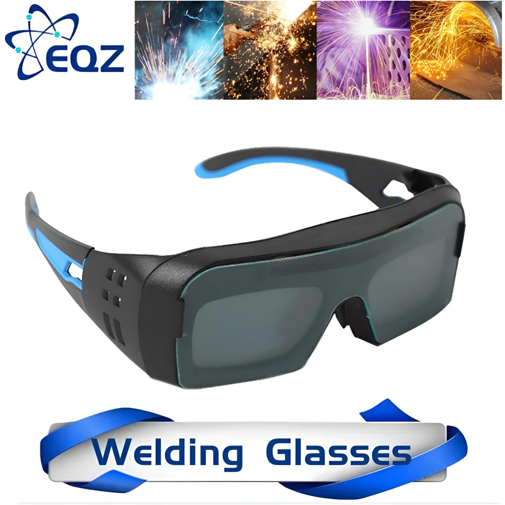 Auto Darkening Welding Helmets Automatic Light Change Auto Darkening Anti- Eyes Shied Goggle Glasses Solar Energy Eyes Glasses