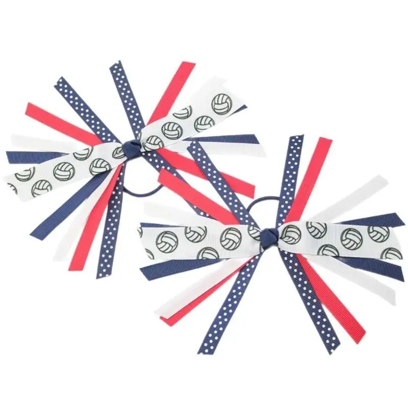 39BD 2 Pieces Softball Themed Hair Accessories for Girls Hair Scrunchies for Women Ponytail Holder for Sports and Casual Wear