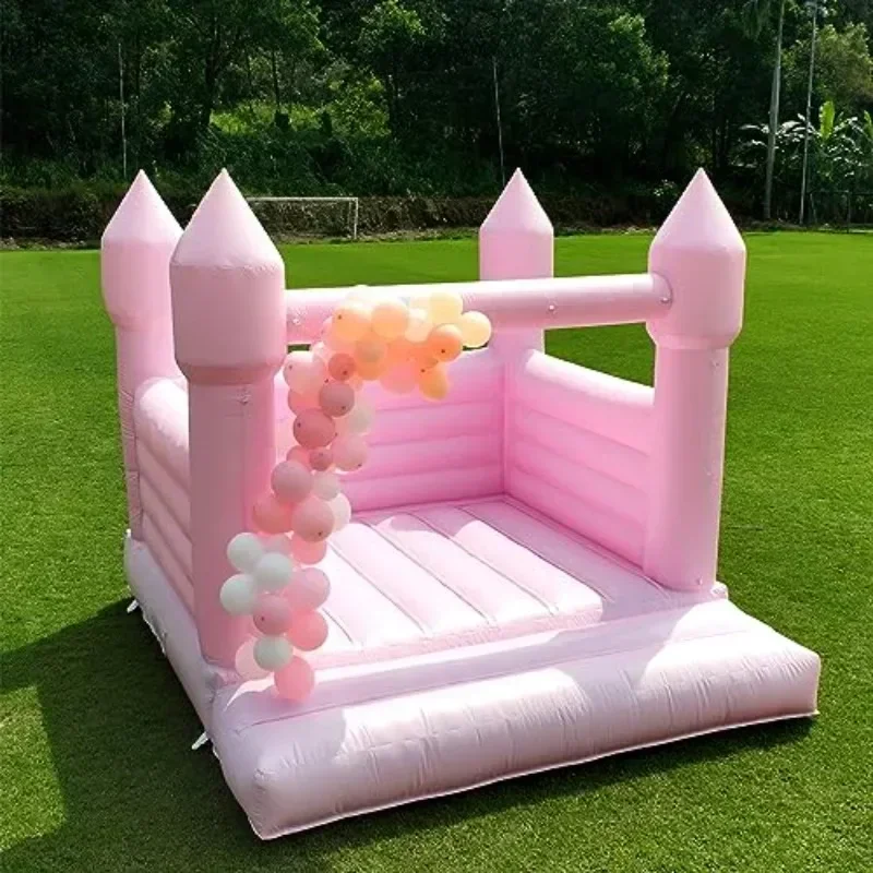 10-13ft/3M-4M Pink Inflatable Castle Trampoline Birthday Party Wedding Photography Background Event Rental Children Toys