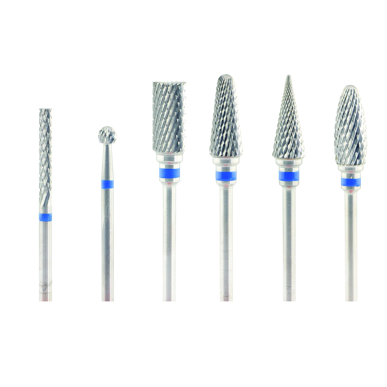 Dental Consumable Tools Tungsten Carbide Denture Finish Blue Ring Standard Density Cross Cut Polish Burs