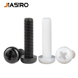 20/ 50/ 100 Pcs Nylon Plastic Phillips Screws Black White M2 M2.5 M3 M4 M5 M6 M8 Metric Thread Pan Head Cross Round Screw Bolt