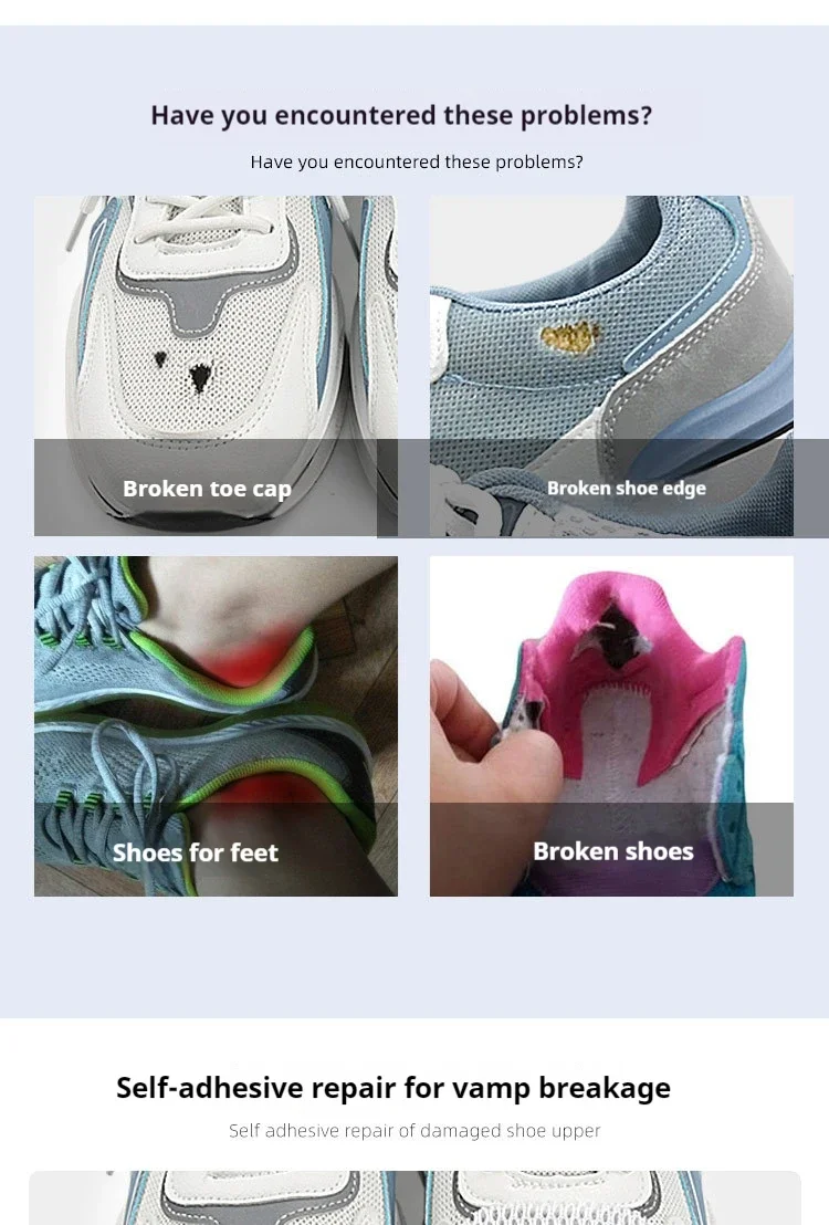 2 stücke/6 stücke Mesh Sneaker Patches Selbst-Kleber Anti-Schleif Ferse Aufkleber Sneaker Ferse Protektoren Ferse Reparatur fuß Pflege Produkte – Detail 4