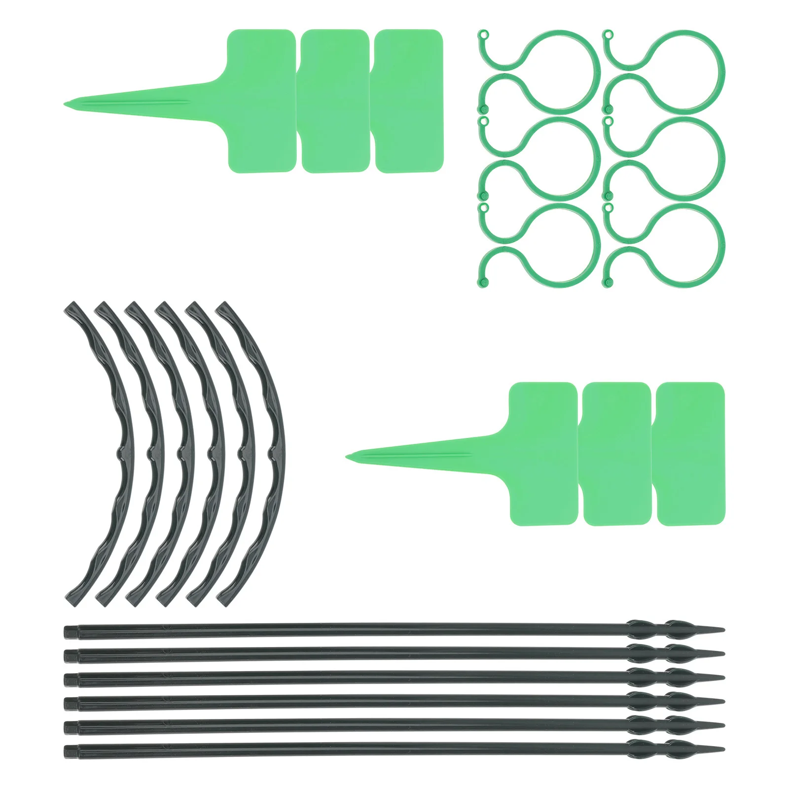 6 مجموعات من حصص دعم النباتات 6 مجموعات تعريشة تسلق النباتات البلاستيكية للزهور بوعاء دليل النمو المستقيم إطار حماية الرياح #4