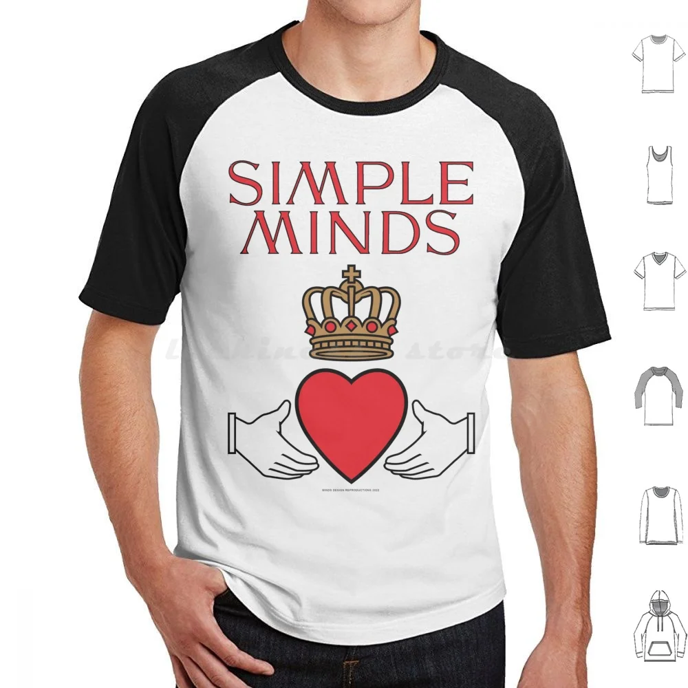 Simple Minds-Street Fighting Years Claddagh t-shirt 6xl coton Cool t-shirt Simple Minds Jim Kerr Charlie Burchill Street Fighting