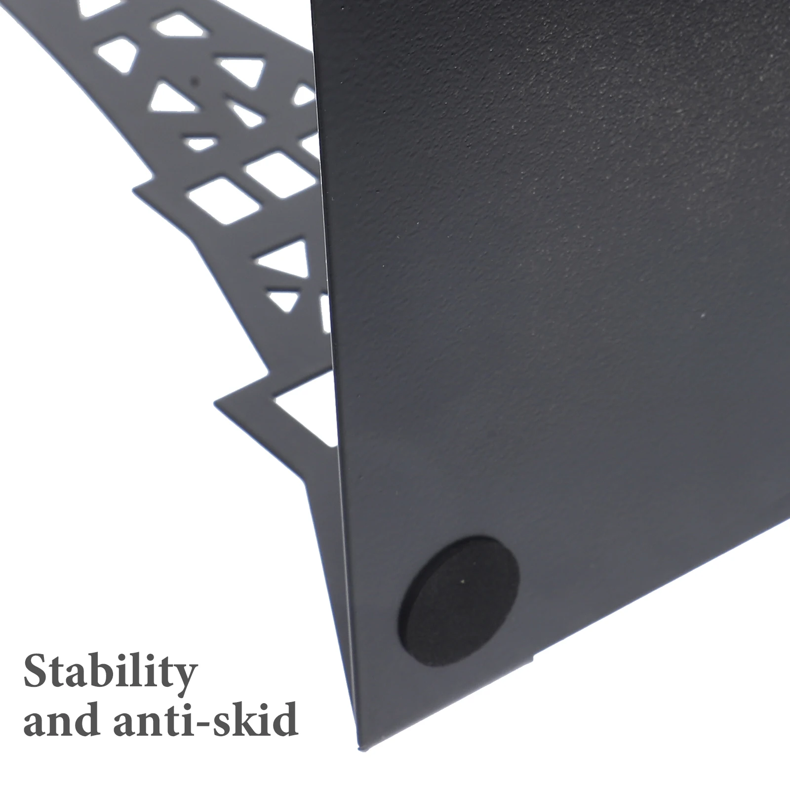 

2Pcs Iron Bookend Strong Stable Material Exquisite Design Decorative Organizer for Office Study Living Room Books Magazines