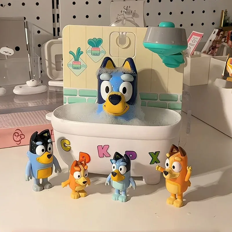 

Милая игрушка для купания собаки Блуи, кавайная аниме-симуляция, бассейн для купания питомцев, развивающая сенсорная мультяшная игрушка для детей, подарок