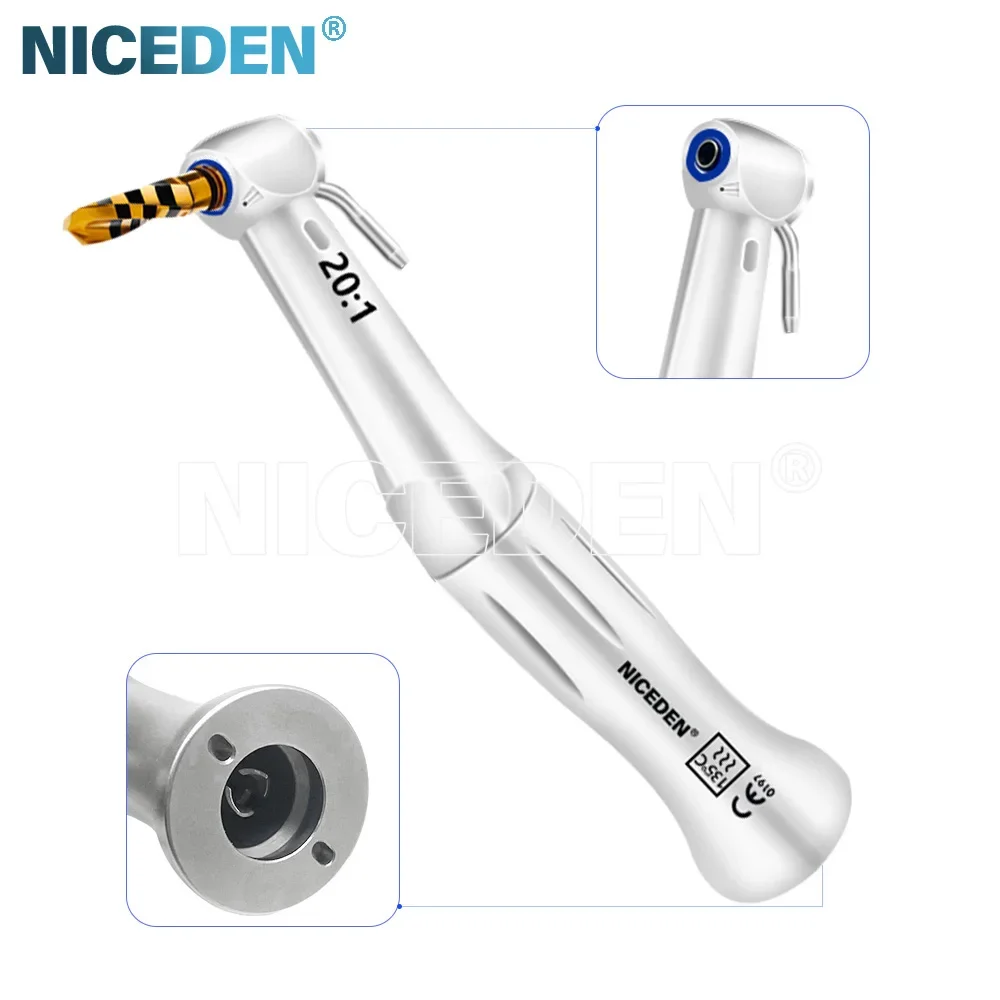 

Den tal impl ant Handpiece SG20 Contra Angle Compatible With 20:1 Reduction impl ant Den tal Low Speed Handpiece