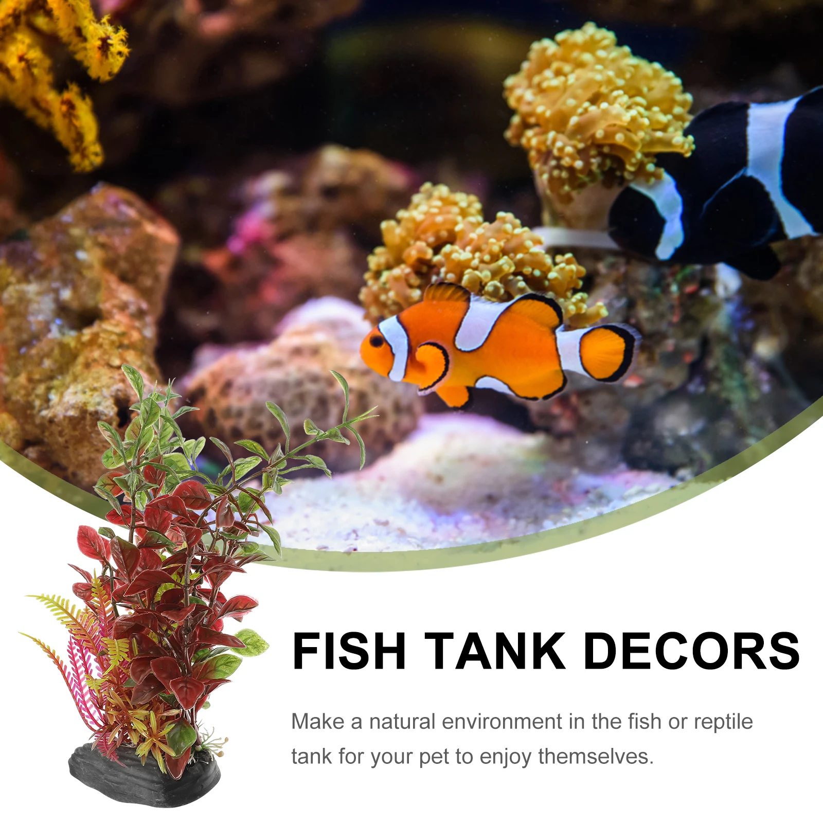 

Aquarium Plant Artificial Plastic Tank Decor For Betta Fish Realistic Underwater Plants Fake Aquatic Plants Fish Tank