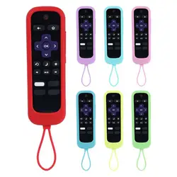 Silicone Protective Case For TCL Roku TV Remote Controller Washable Shockproof Cover with Lanyard Glow In The Dark Accessories