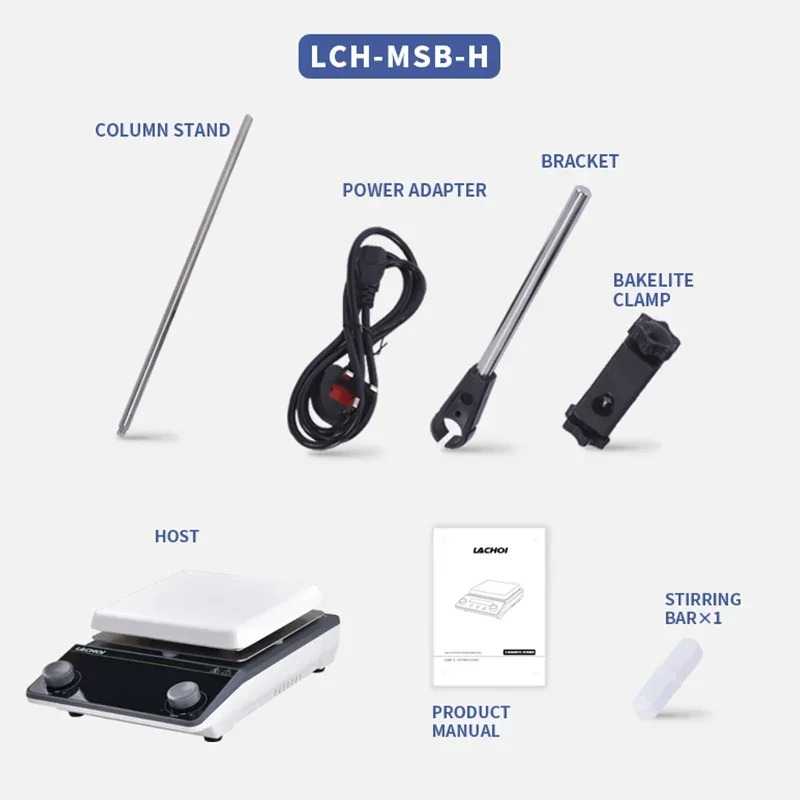 Magnetic Stirrer Hot Plate Speed and Temperature Adjustable Heating Magnetic Stirrer