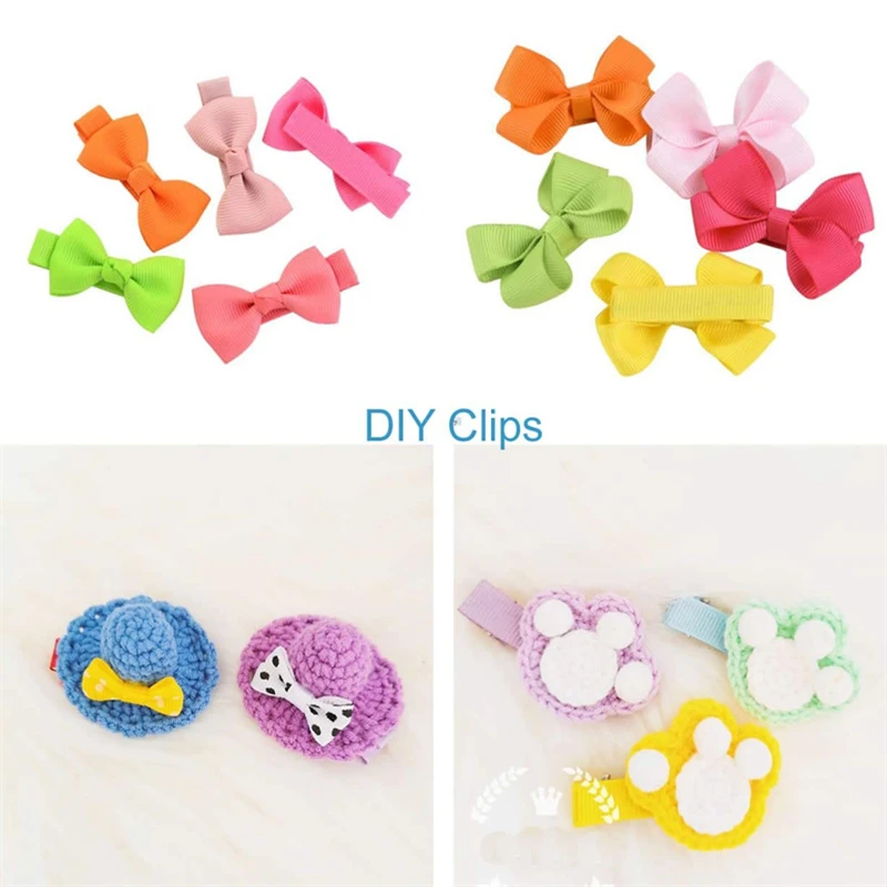 20pcs 5cm Ribbon Alligator Hairpin Clip Barrettes For DIY Hair Bows Craft Jewelry Making Accessories Baby Girls Toddlers Kids