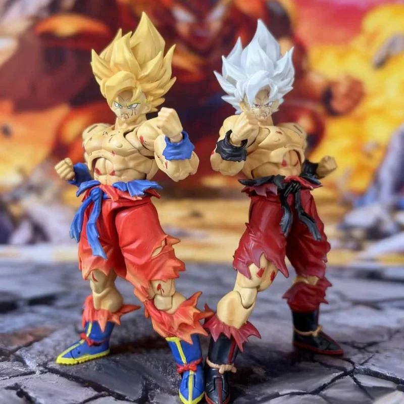 

NT Studio Dragon Ball Son Goku Action Figure 3.0 Shf Battle Damage Shockwave Manga Pvc Anime Figurine Collectible Model Doll Toy