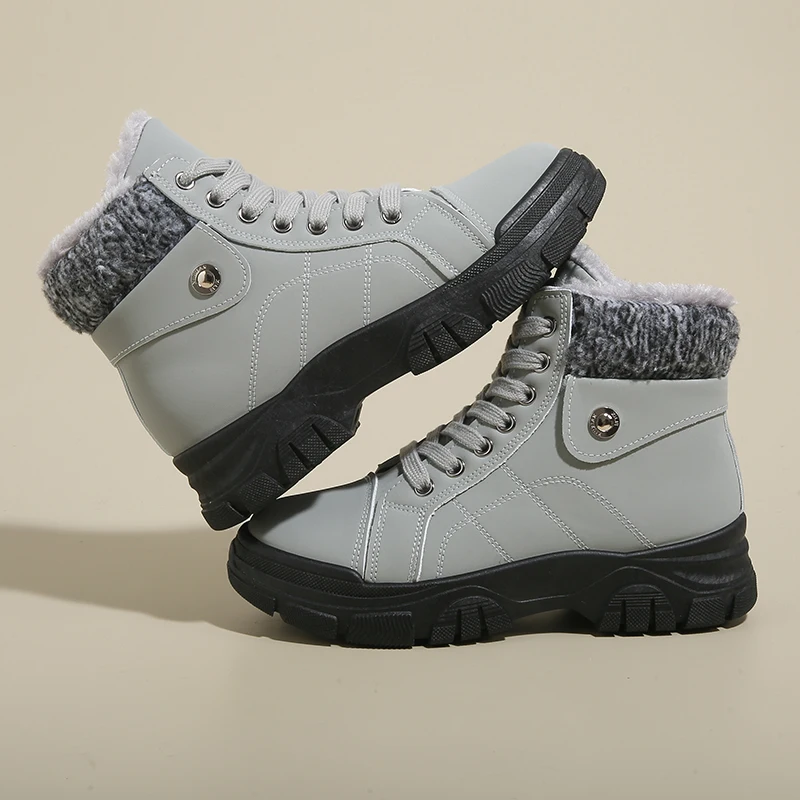 

2024 Fashion Women's Versatile High-quality Short Boots Winter New High Top Warm Cotton Shoes Thick Soled Women's Snow Boots