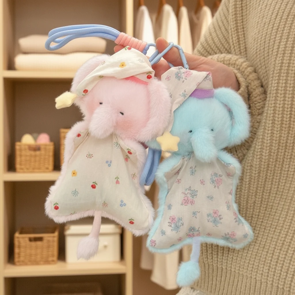 시뮬레이션 코끼리 인형 펜던트 부드러운 플러시 펜던트 백팩 자동차 펜던트 패션 커플 소녀 어린이 선물