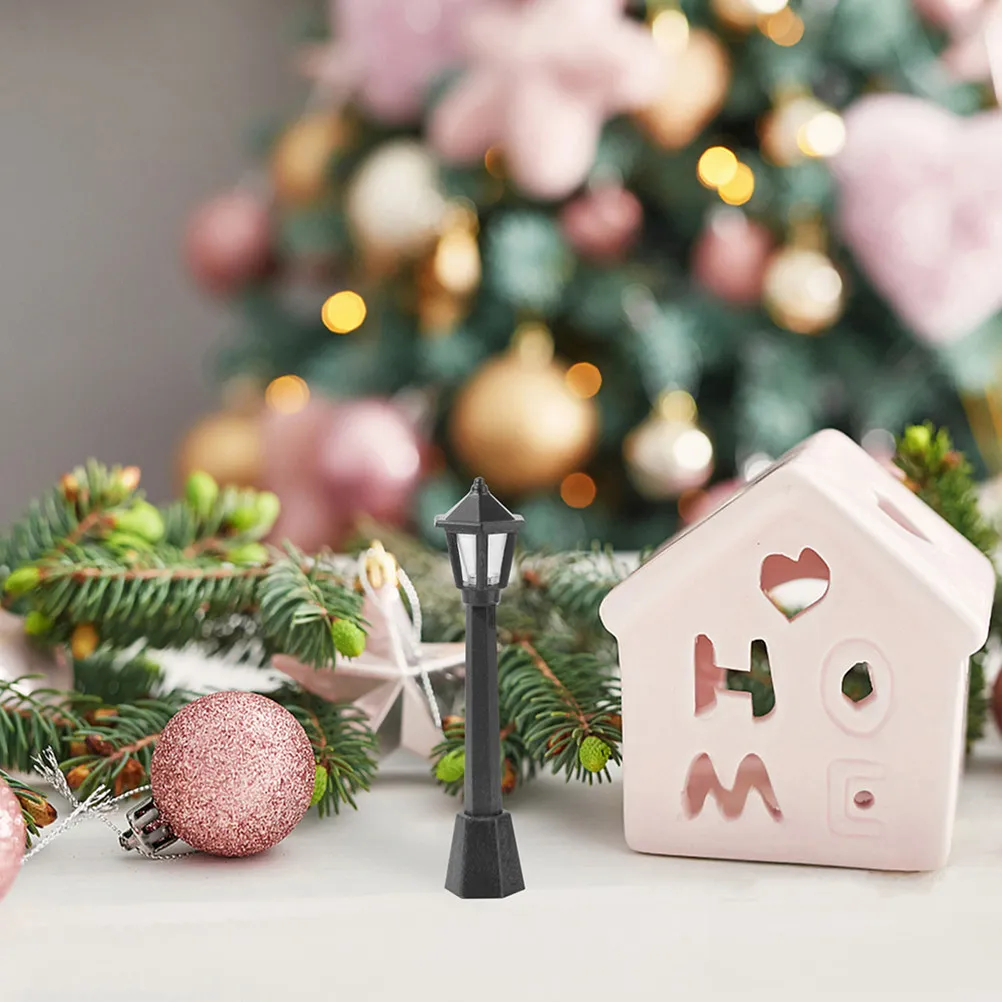 

10 шт. миниатюрных уличных фонарей из смолы, имитация фонарных столбов, украшения для DIY-ландшафта, сказочного сада, микроландшафта, декора железной дороги