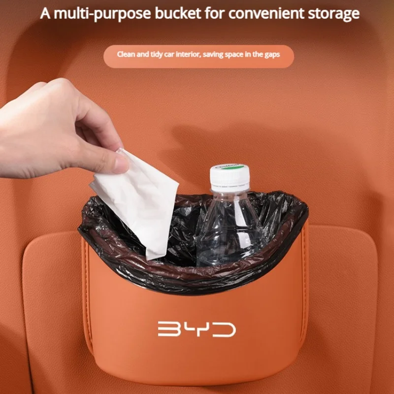 

FOR Byd Han Tang Qin Song Yuan DMI PLUS Dolphin EV Seal DM Car Trash can car interior storage bag