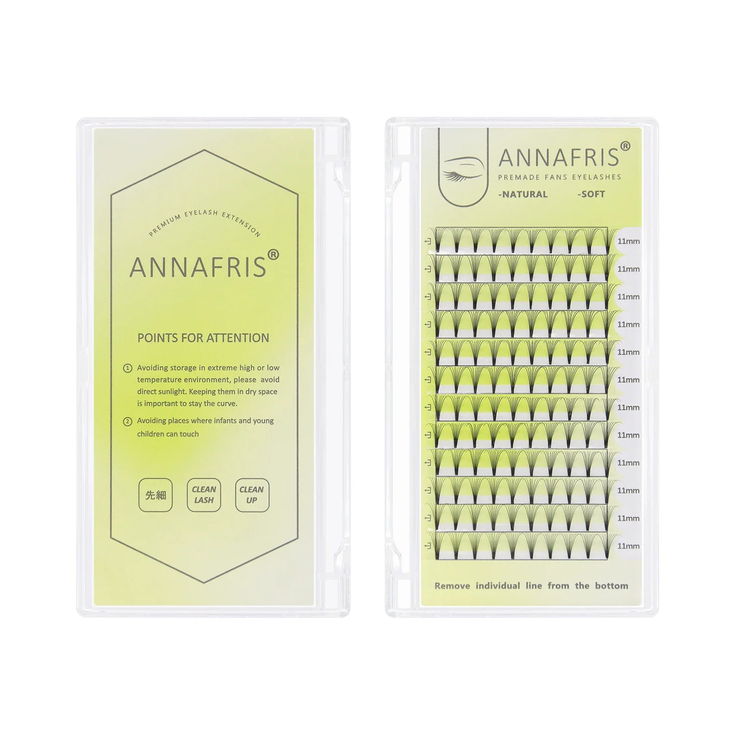 ANNAFRIS Premade Fans 3D/4D/5D/6D/8D/10D  Russian Volume Eyelash Extension Pre Made Fan Faux Mink Individual Lashes