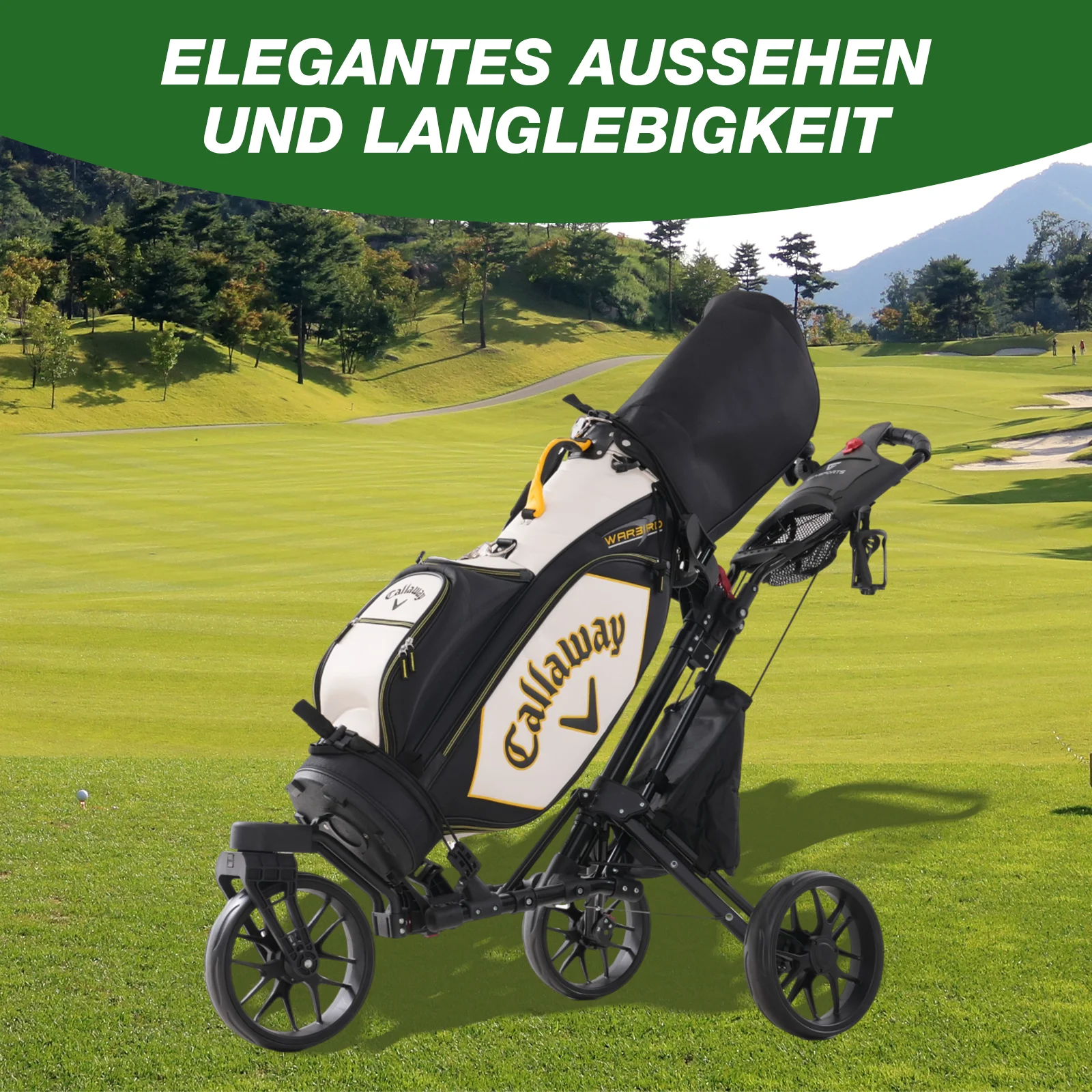 CITYSPORTS PRO faltbarer Golf-Schiebewagen, tragbarer Golf-Schiebewagen, leicht zu tragen, einfache Aufbewahrung und tragbares Design – Detail 5