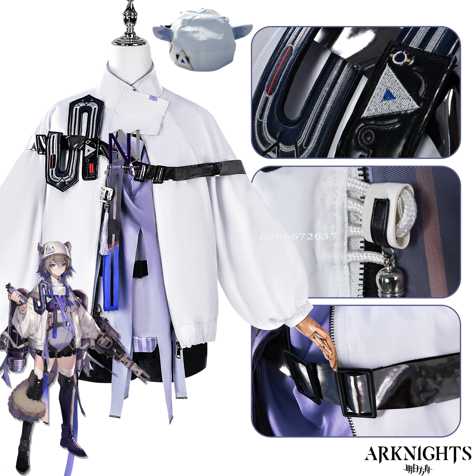 

2025 Game Arknights Contrail Cosplay Costume New Anime Clothes Wig Full Set for Women Fashion Role Play Uniforms Halloween Party