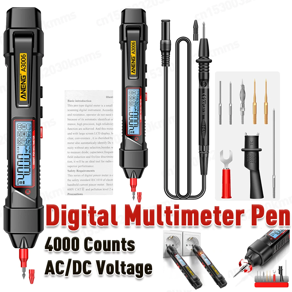 ANENG A3006 Multimeters Pen Type Multimetro Digital professional AC/DC Voltage testers eléctrico Ohm Hz Zero Fire Line Detector