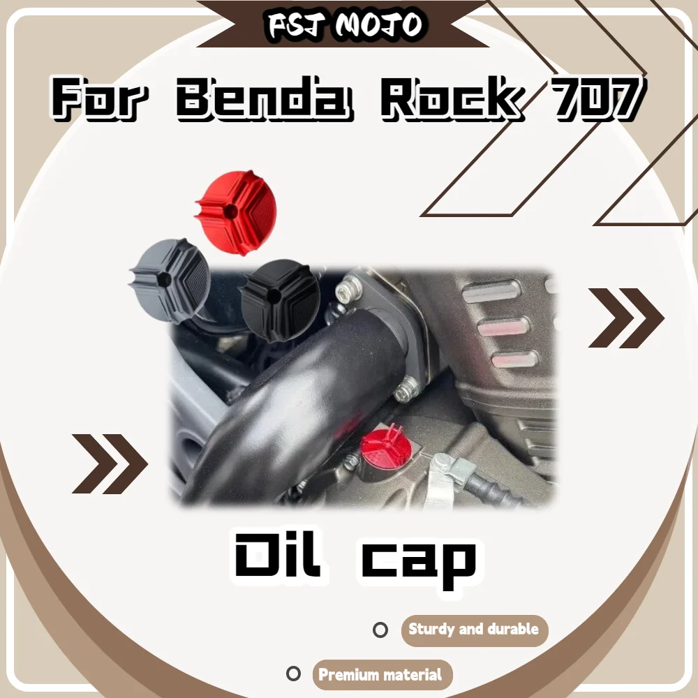 

For Benda Rock 707 Motorcycle Anti-theft Oil Screw, Alloy Engine Oil Filler Cap Rubber Gasket No Oil Leak Parts