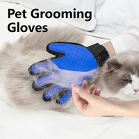 2pcs Pet Grooming Gloves Rubber Pet Bath Brush Pet Hair Remover Brush Removing Dog Cat Hair From Carpet Clothes Tool Supplies