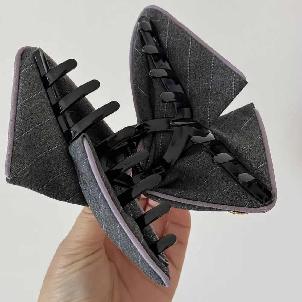 Набор аксессуаров для волос из серой полосатой ткани, квадратный шарф в стиле ретро, повязка для волос, темпераментная повязка на голову с хвостиком, модные резинки для волос на каждый день