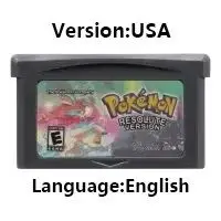 GBA Pokemon Series Game Cartridge Silver Rival Rom Hack 32 Bit Video Game Console Collection Card image 3
