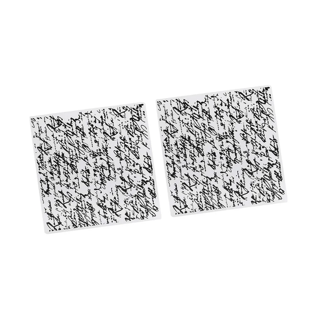 2pcs Polymer Polymer Embossing Mold Flexible Transparent Embossing Template Reusable Thin DIY Embossing Plate