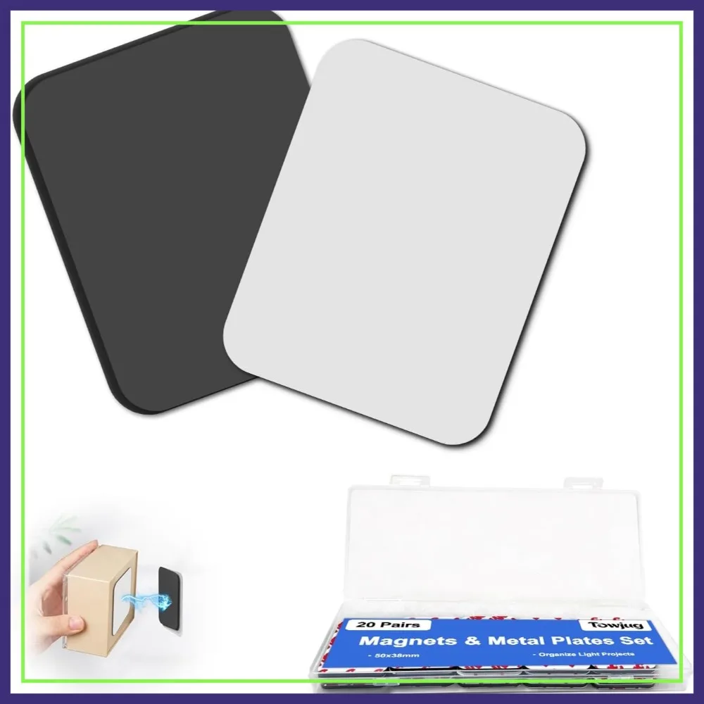 

20 Flexible Magnetic Tapes with Iron Sheets for DIY Projects, Office, and Home Organization