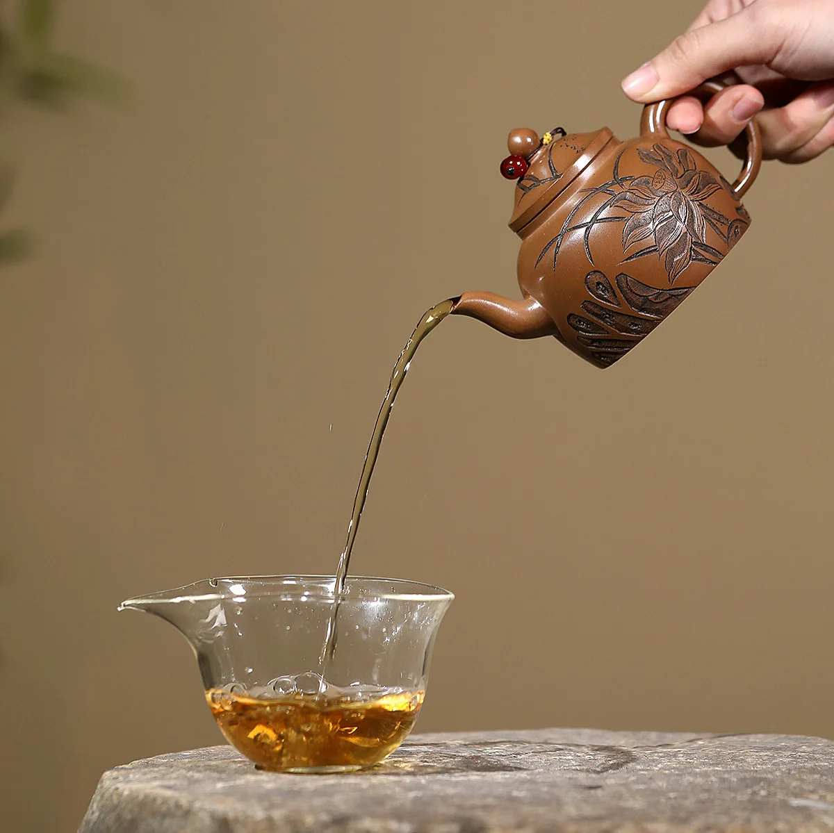 Handmade Yixing Purple Clay Pot Famous Ore Pure Sand Incense GD Teapot Inner Pile Ball Hole 200C