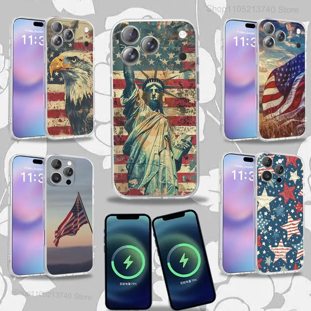 

Flag U-USA A-America COOL Phone Case For iPhone 16,14,11,17,13,15,12,Air,Plus,Pro,Max,E,Mini Frosted for MagSafe Magnetic