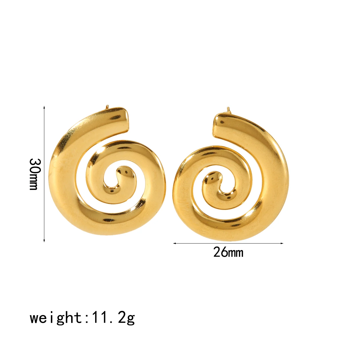 Modische Ohrstecker aus Edelstahl mit Muschel- und geometrischem Design für Damen, verhindern Allergien, ideal als Alltagsschmuck und Accessoire. – Detail 5