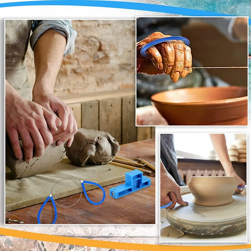 3Pcs Angle Cutting Clay Tool And Clay Cutters Wire Set Include Steel Wire Bevel Cutter Bevel Tool For Pottery Sculpting