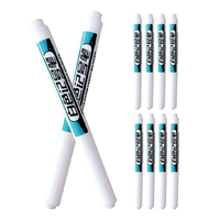 10 Pcs White Marker Pen Deep Hole Marking Mini Badge Carpenter Construction Multi Purpose Oil Based Non Fading Paint