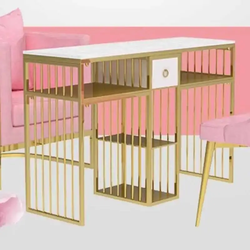 

Nail Tables Style Cream Nordic Modern Simple Marble Tabletop Reception Desks Nail Tables Manicure Dressing Salon Furniture FYMT