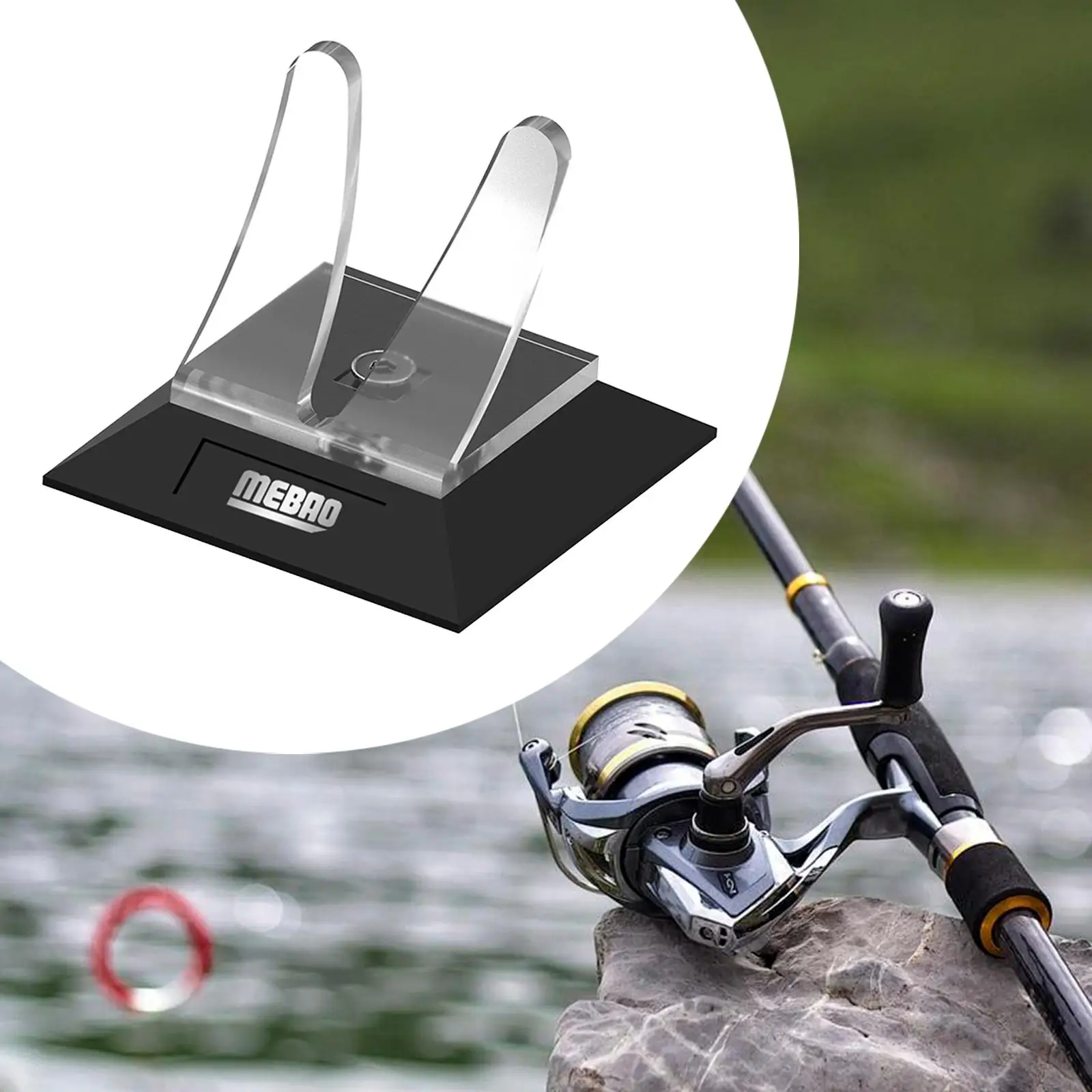 Fishing Reel Stand Acrylic Reel Rack for Counter Father's Day Enthusiasts