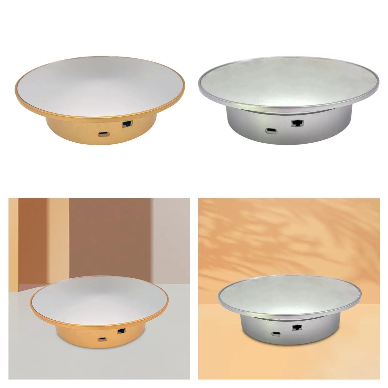 

360 Degree Electric Display Stand Non Slip Adjustable 2.5kg Load Automatic Revolving Base for Shoes Models Phone Bag Collectible