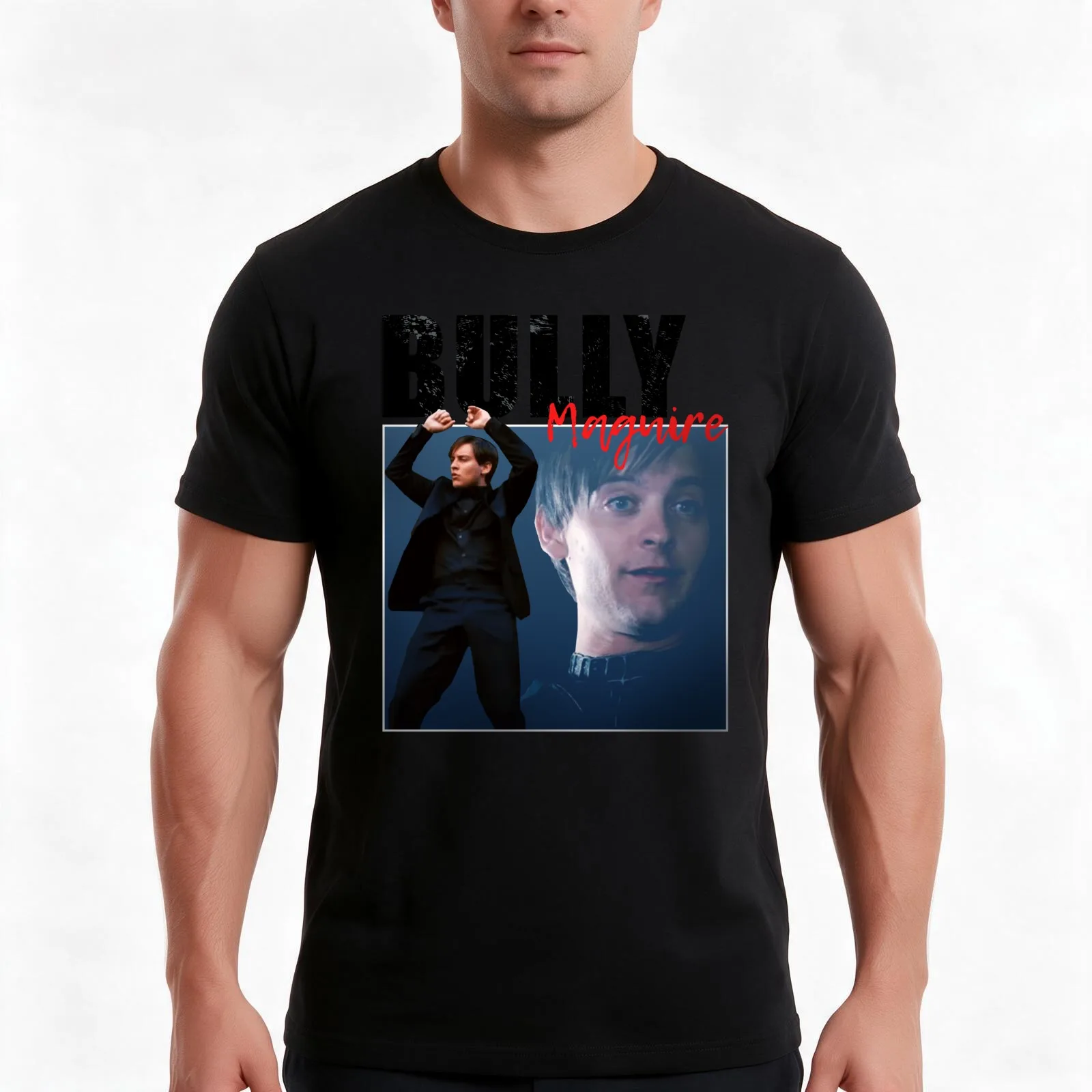 Bully Maguire Dance Vintage V2 T-Shirt, Summer Casual Cotton Tee, Oversized Streetwear Tops, Vintage Graphic Print, 100% Cotton