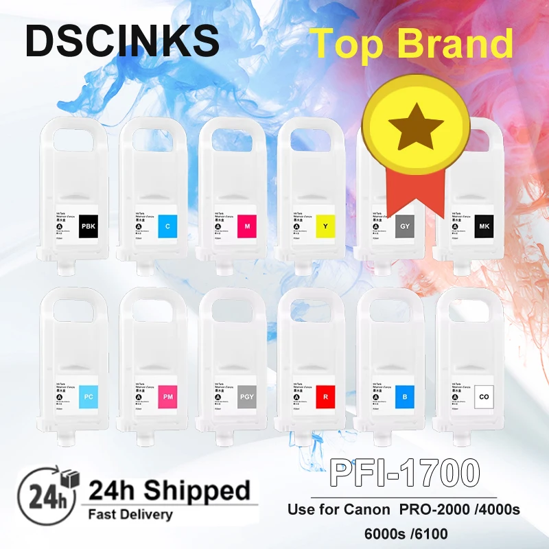 

12 вариантов многоразового картриджа PFI-1700 со стабильным чипом для Canon PRO-2000 PRO-4000s PRO-6000s PRO-6100 PFI1700