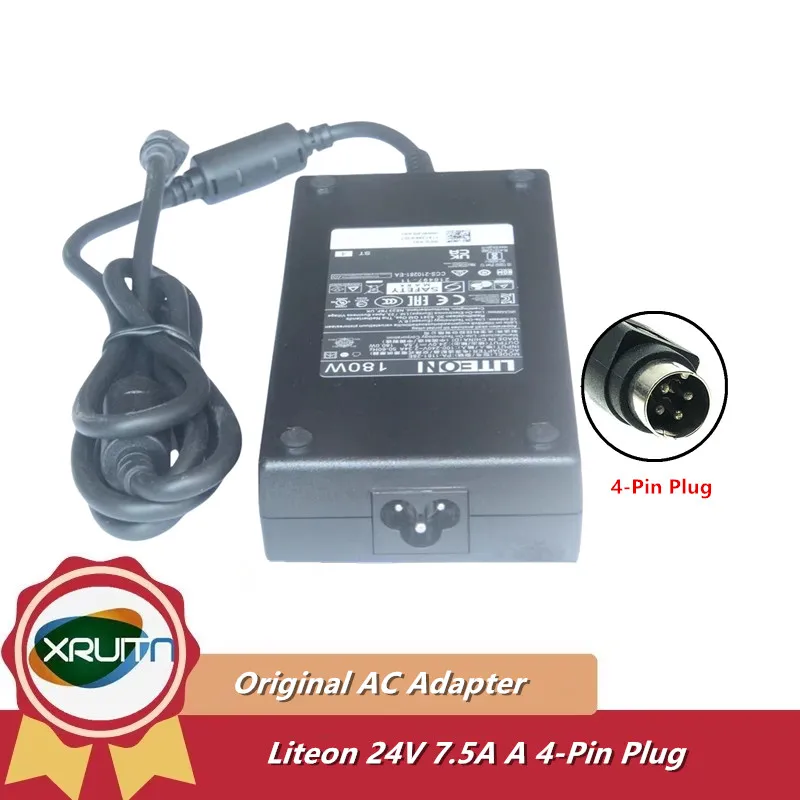 

Genuine PA-1181-28E 24V 7.5A AC Adapter Laptop Charger for LITEON 180W Power Supply 4-Pin (Din) Plug Original