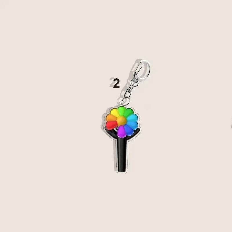 Hot Support Stick Daisy Keychain Ins Cartoon Backpack Gift Pendant Creative Bag Key Rings Gift
