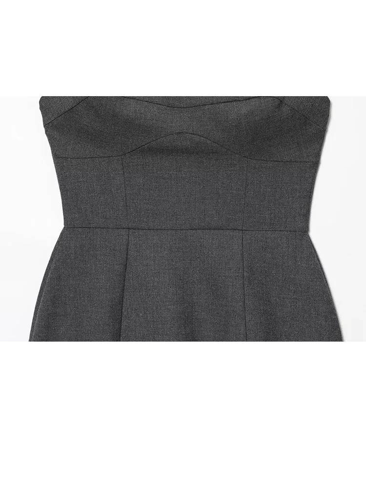 HH Vrouw Nieuwe Mouwloze Rits Veelzijdige Sexy Backless Jarretelrokje Vrouwelijke Lente Casual Fashion Party Effen Kleur Rok