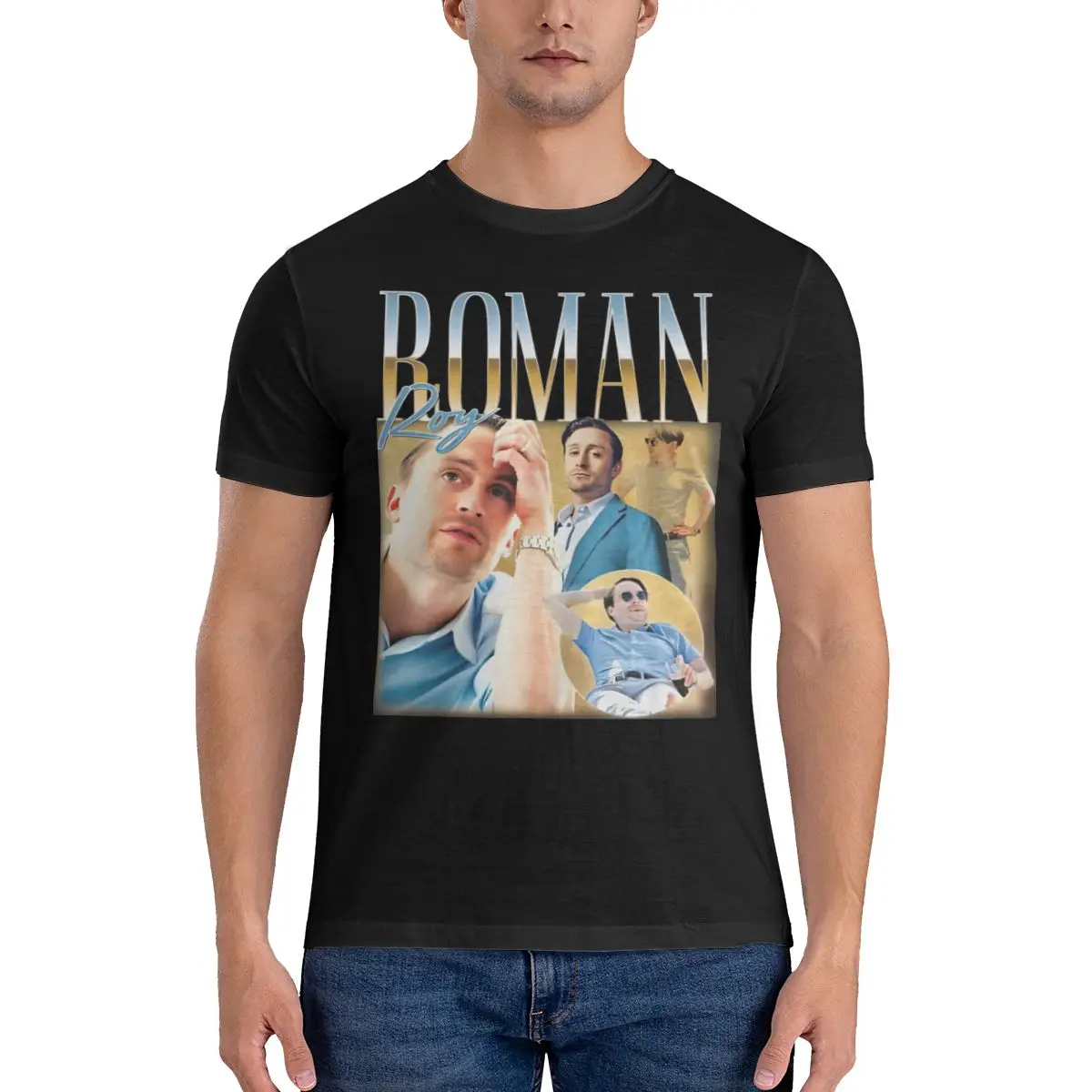 Roman Roy Homage T Shirts Men 100% Cotton Amazing T-Shirt O Neck Kieran Culkin Tees Short Sleeve Clothing Gift Idea