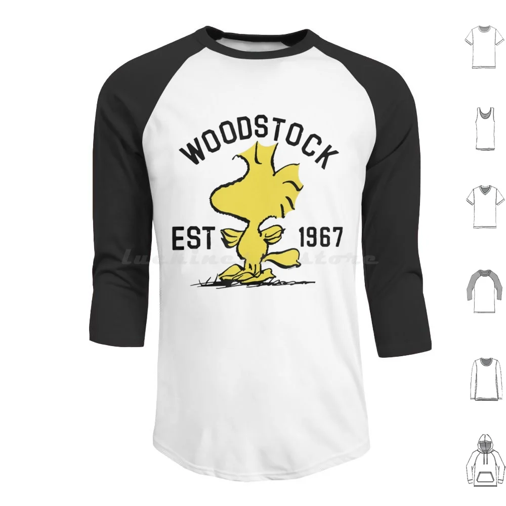 Woodstock Minimalist Hoodie cotton Long Sleeve Minimalist Cute