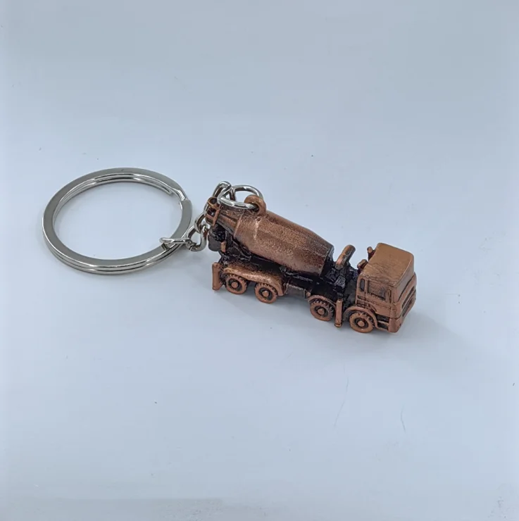 New Creative 3D Excavator Key Chain Fashion Car key Ring Charm Toys KeyChains Party Gift