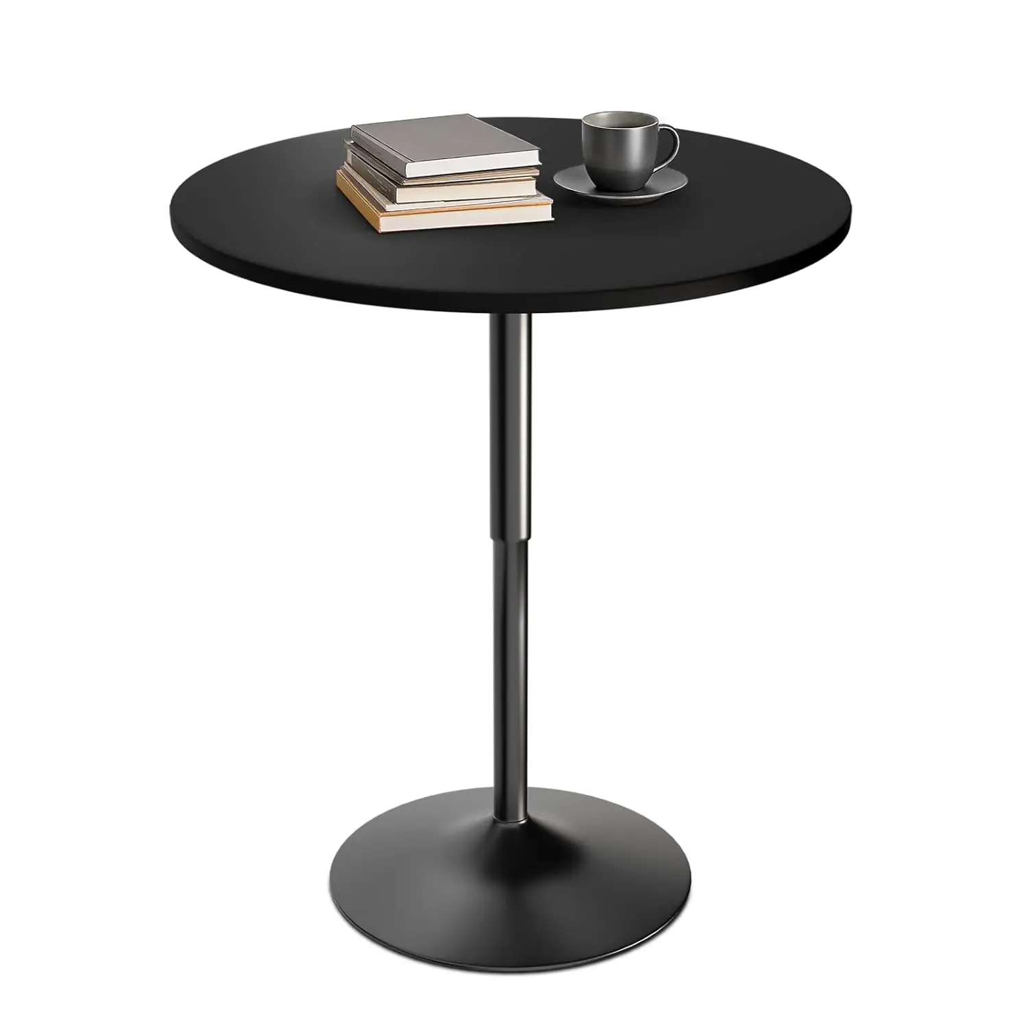 

Bar Table Modern Round Cocktail Table Height Adjustable, Tall Bistro Pub Table with Sturdy Base, Suitable for Home, Kitchen, Pub